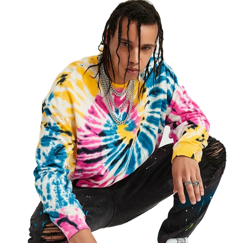 High Street Tie-dye Swirl Round Neck Terry Sweater Autumn and Winter Multicolor Coat High Street Style Round Neck Sweater
High Street Tie-dye Swirl Round Neck Terry Sweater Autumn and Winter Multicolor Coat High Street Style Round Neck Sweater