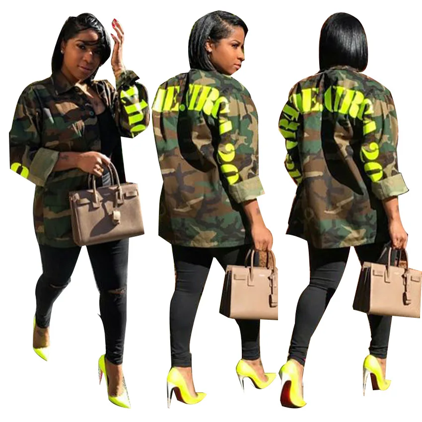 Drop Shipping Fashion High Quality Denim Long Sleeves Camouflage Army Fatigue Winter Windbreaker Jacket Jacket Women
Drop Shipping Fashion High Quality Denim Long Sleeves Camouflage Army Fatigue Winter Windbreaker Jacket Jacket Women
