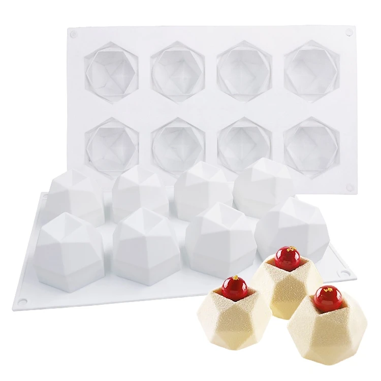 8-cavity 3D DIY polygon mousse silicone mold creative chocolate mold for baking desserts
8-cavity 3D DIY polygon mousse silicone mold creative chocolate mold for baking desserts