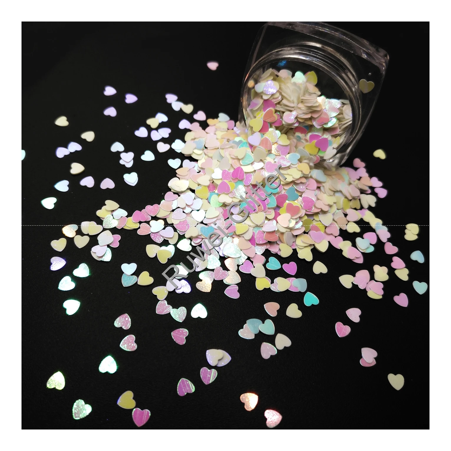 Pearl Color Iridescent Rainbow Chunky Glitter Mix Heart Shape for Makeup Nail Art Facepainting Jar
Pearl Color Iridescent Rainbow Chunky Glitter Mix Heart Shape for Makeup Nail Art Facepainting Jar
