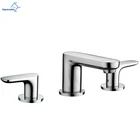 Aquacubic Widespread Brushed Nickel Water Saving Bathroom Sink Faucet