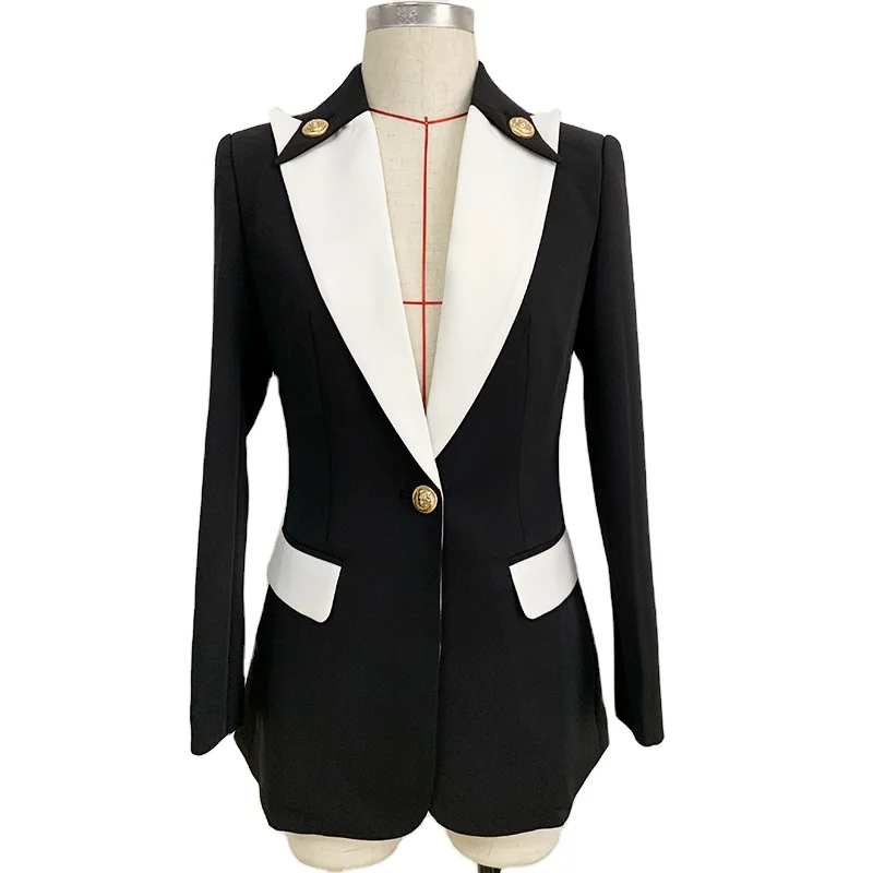 HIGH QUALITY Newest 2019 Designer Blazer Jacket Women's double breasted Blazer jacket
HIGH QUALITY Newest 2019 Designer Blazer Jacket Women's double breasted Blazer jacket