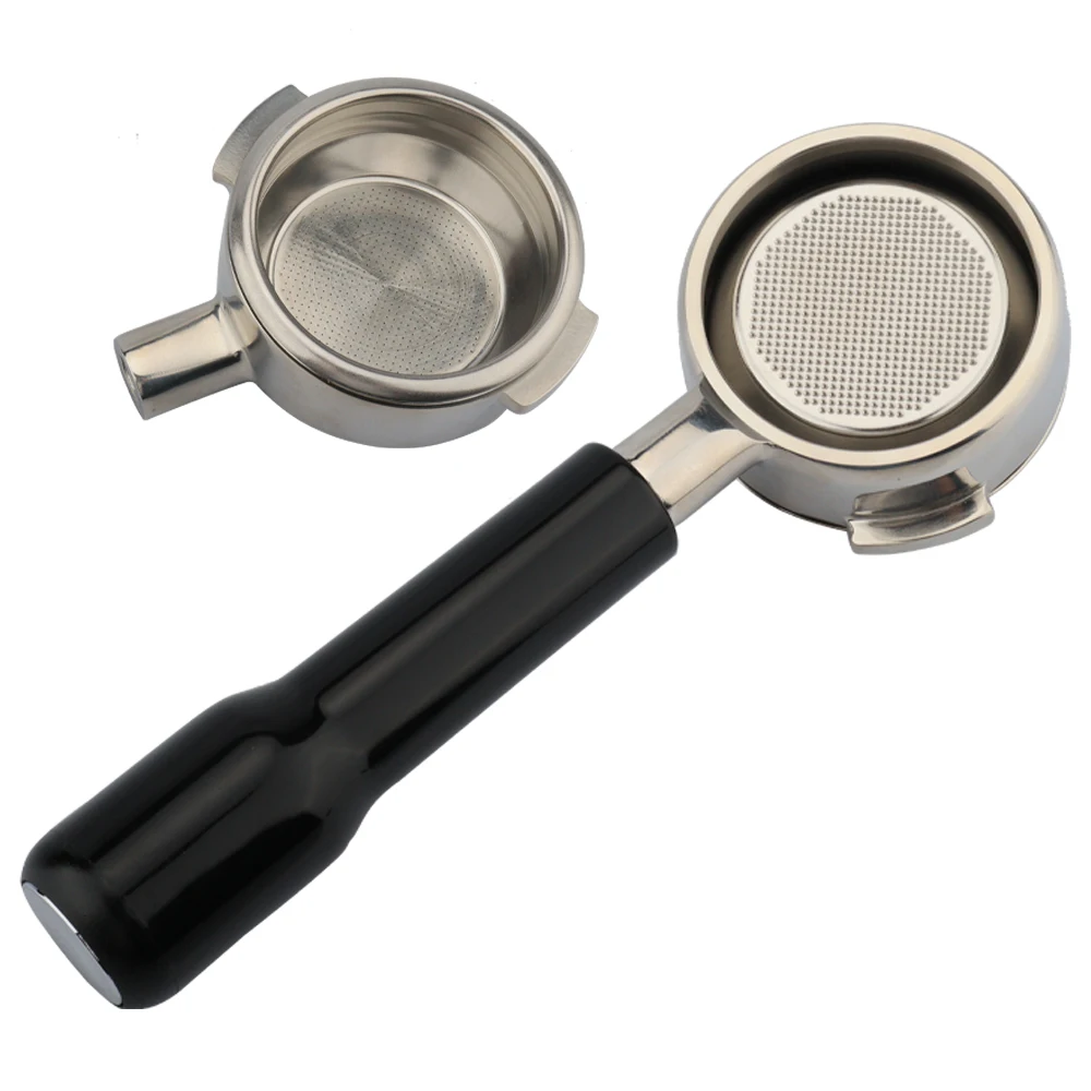 Good Qquality Black Handle Coffee Portafilter 304ss Bottomless Portafilter Filter Coffee Machine for Nuova Simonelli
Good Qquality Black Handle Coffee Portafilter 304ss Bottomless Portafilter Filter Coffee Machine for Nuova Simonelli