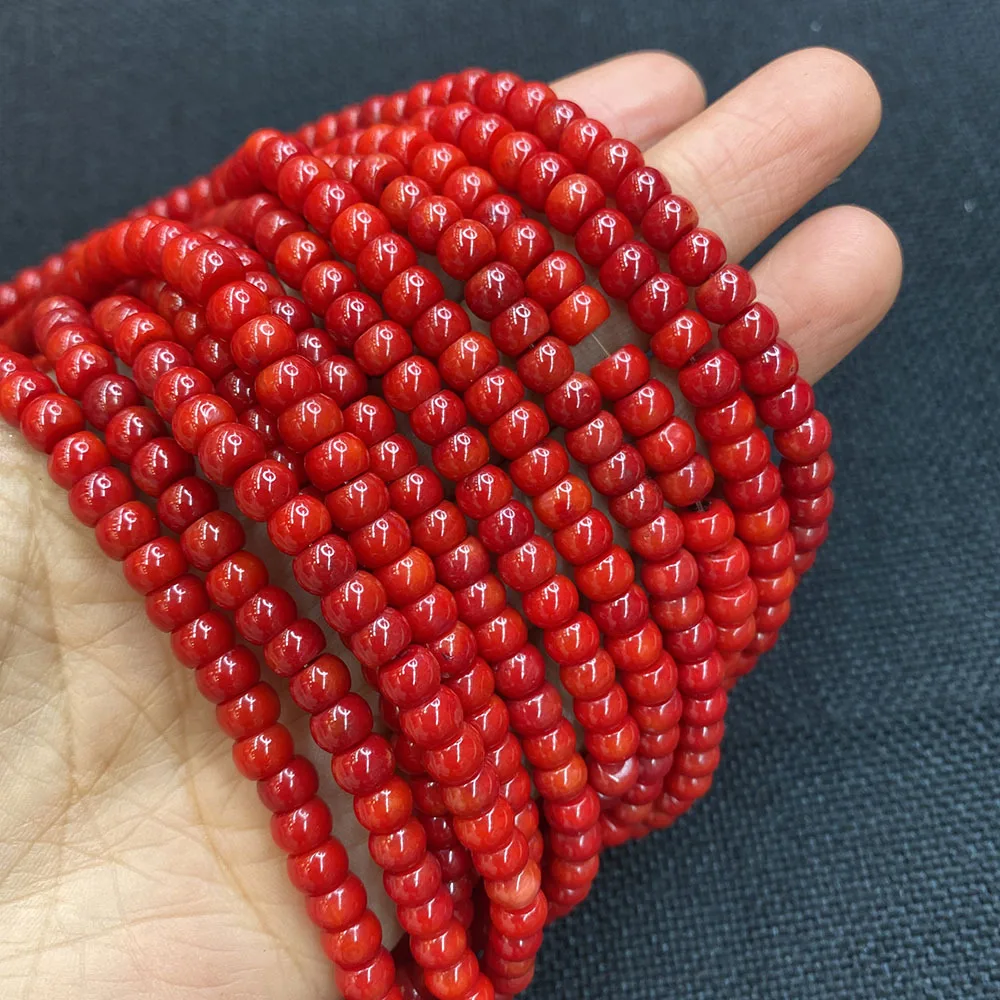 New Design 4*6mm Synthetic Round Barrel Shape Loose Coral Beads Wholesale Red Straight Hole Coral Beads for Jewelry Making
New Design 4*6mm Synthetic Round Barrel Shape Loose Coral Beads Wholesale Red Straight Hole Coral Beads for Jewelry Making