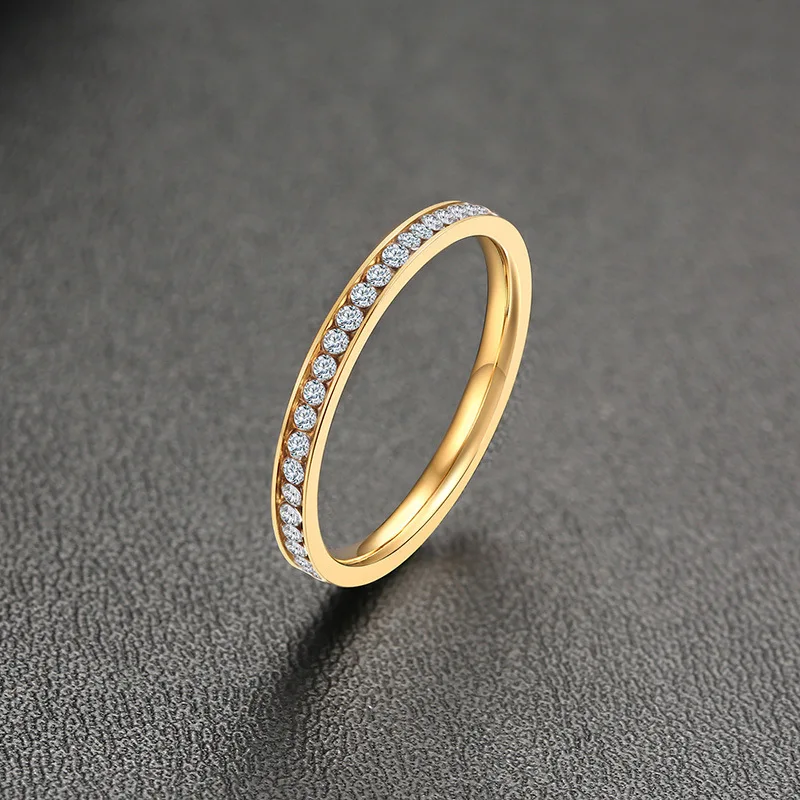 Personality Simple Style Women Ins Female Inlaid Zircon Stainless Steel Wedding Ring
Personality Simple Style Women Ins Female Inlaid Zircon Stainless Steel Wedding Ring
