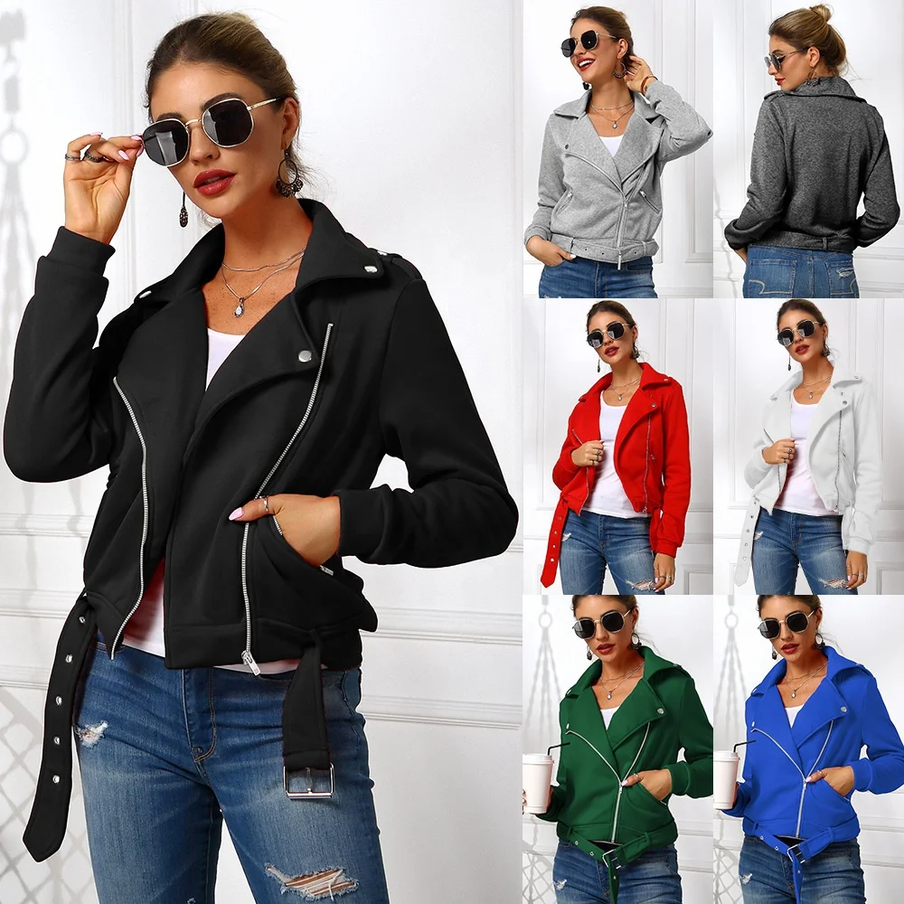 New Fashion Women Girls Autumn Winter Lapel Long Sleeve Casual Slim Solid Color Zipper Coat Hoodies Biker Jacket
New Fashion Women Girls Autumn Winter Lapel Long Sleeve Casual Slim Solid Color Zipper Coat Hoodies Biker Jacket