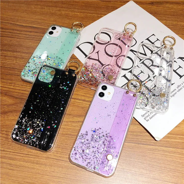 Glitter soft phone case For Iphone 12 11 Pro Max XR Xs max 6 7 8plus Mobile phone Cover with wrist strap For Women
Glitter soft phone case For Iphone 12 11 Pro Max XR Xs max 6 7 8plus Mobile phone Cover with wrist strap For Women