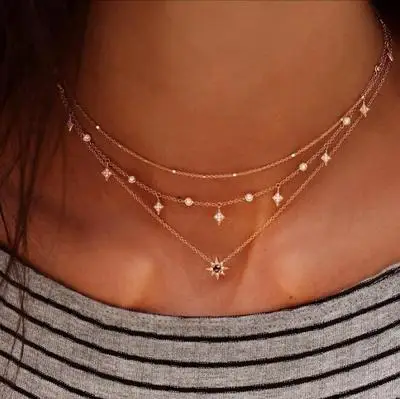 Bohemian Multilayer Pendant Necklace for Women Fashion, Geometric Charm Chain Necklace Wholesale Jewelry
Bohemian Multilayer Pendant Necklace for Women Fashion, Geometric Charm Chain Necklace Wholesale Jewelry