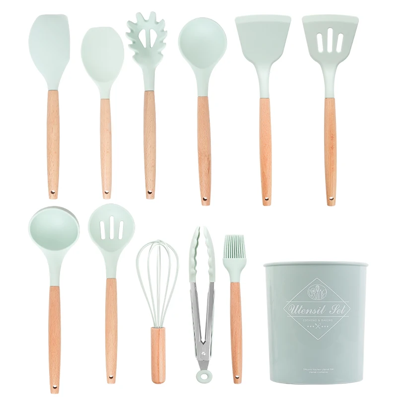 High Quality Sustainable Utensils Set Kitchen Cookware Fashion Cooking Tools Silicone Kitchen Utensils Set, Customized
High Quality Sustainable Utensils Set Kitchen Cookware Fashion Cooking Tools Silicone Kitchen Utensils Set, Customized