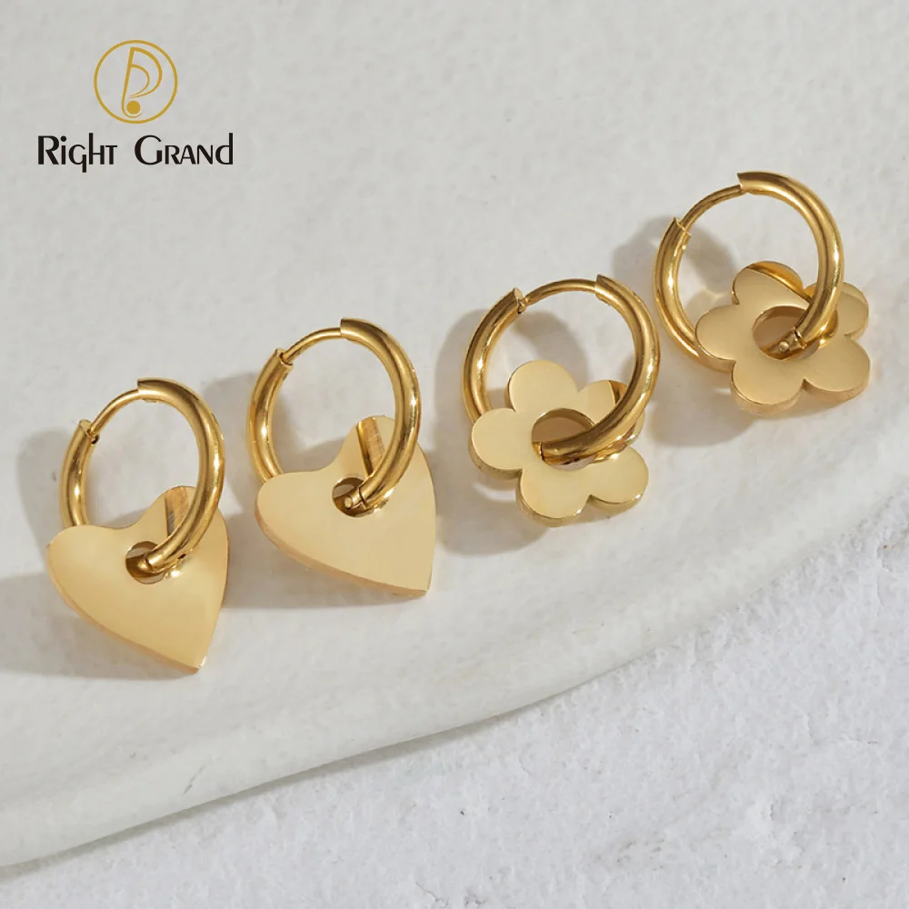 Fashion 18K Gold Plated Heart Flower Earring Jewelry Stainless Steel Heart Flower Earrings For Women
Fashion 18K Gold Plated Heart Flower Earring Jewelry Stainless Steel Heart Flower Earrings For Women