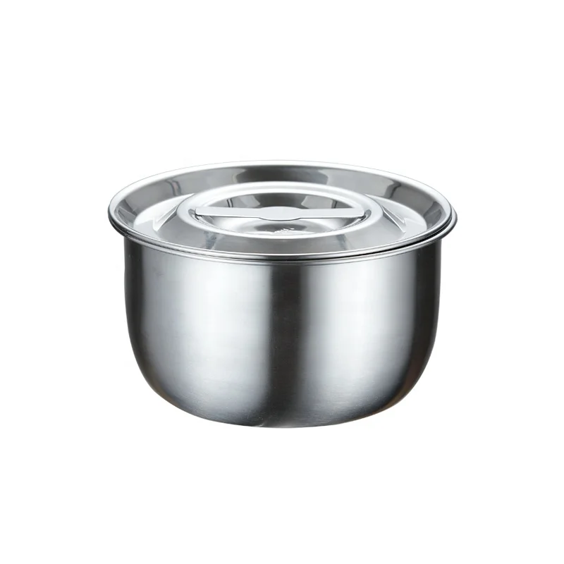 hot selling premium storage cookware round salad metal stainless steel mixing bowl Seasoning bowl with lid, Silver
hot selling premium storage cookware round salad metal stainless steel mixing bowl Seasoning bowl with lid, Silver