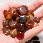 Powerful Crushed Crystal Quartz Natural Polished Red Agate Gravel Tumbled Stone