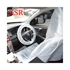 Auto accessory plastic LDPE biodegradable custom one time car seat cover 5 in 1