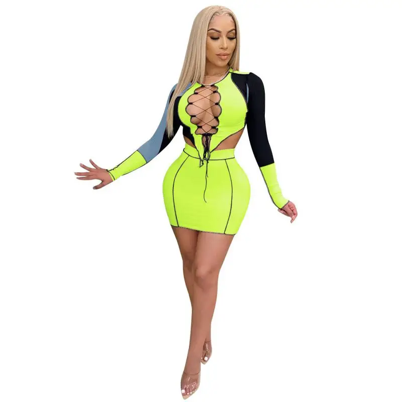 2021 New arrival women sexy bandage long sleeve top and skirt two piece set women tie dye ladies tracksuits co ord set
2021 New arrival women sexy bandage long sleeve top and skirt two piece set women tie dye ladies tracksuits co ord set