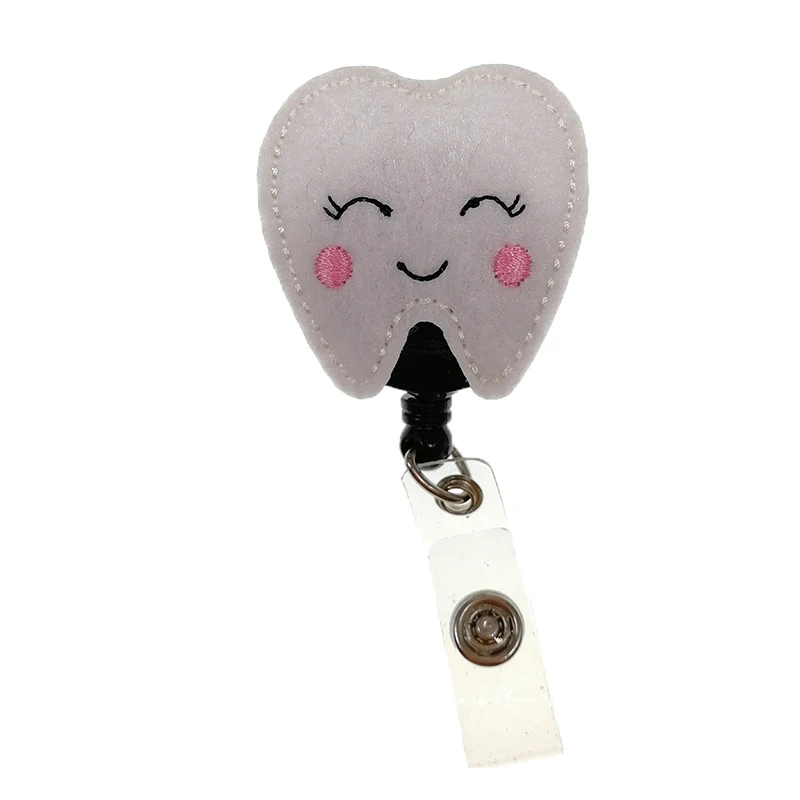 Felt White Teeth For Dentist Retractable Office ID Card Badge Reels With Clip
Felt White Teeth For Dentist Retractable Office ID Card Badge Reels With Clip