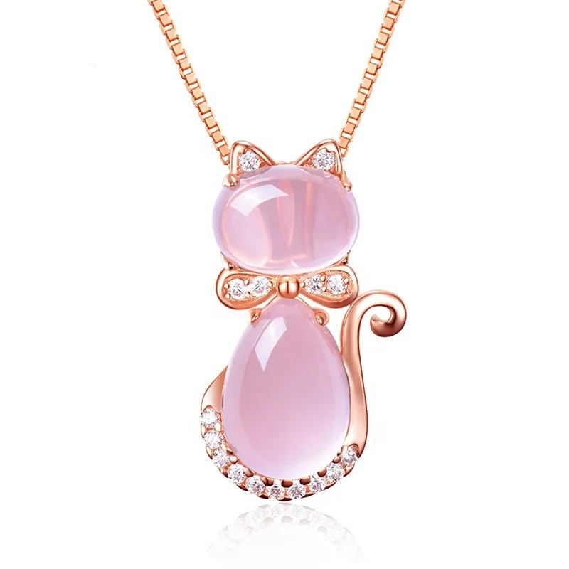 Student cute pet cat pendant clavicle chain crystal jewelry Valentine's Day gift for ladies rose gold necklace ladies 2020
Student cute pet cat pendant clavicle chain crystal jewelry Valentine's Day gift for ladies rose gold necklace ladies 2020