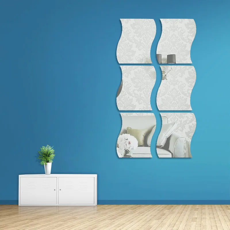DIY 3D Mirror Wall Stickers Diamonds Wave Acrylic Wall Mirror Stickers for Kids Room Living Room Home Decor Makeup Silver Mirror, Customized color
DIY 3D Mirror Wall Stickers Diamonds Wave Acrylic Wall Mirror Stickers for Kids Room Living Room Home Decor Makeup Silver Mirror, Customized color