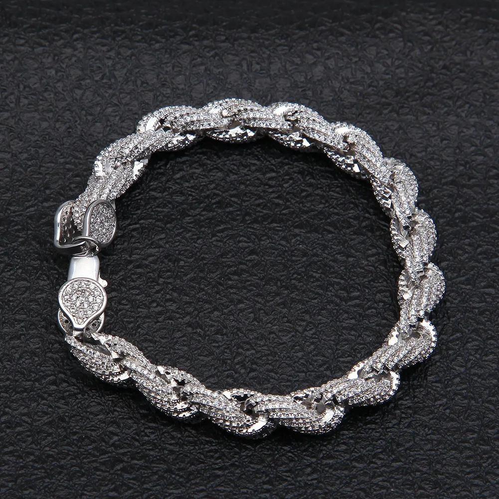 Hip-Hop Zircon Twisted Rope Chain Real Heart Bracelet Stainless Steel Bracelet Gold Plated Bracelet Men
Hip-Hop Zircon Twisted Rope Chain Real Heart Bracelet Stainless Steel Bracelet Gold Plated Bracelet Men
