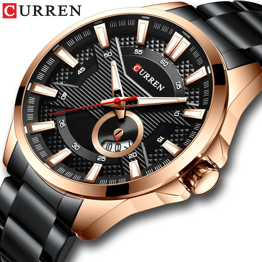 CURREN 8372 Luxury no-faded stainless steel strap classic three-pointer calendar waterproof men watch, 5 colors
CURREN 8372 Luxury no-faded stainless steel strap classic three-pointer calendar waterproof men watch, 5 colors