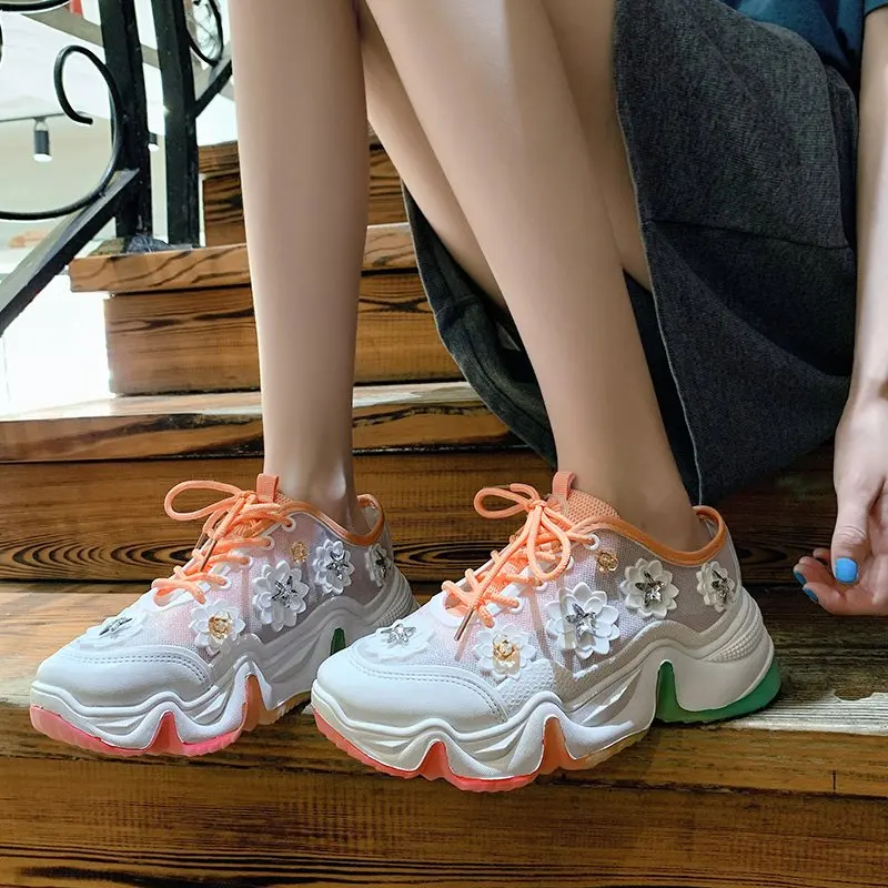 2021 Woman Shoes HOT Mesh Crystals Breathable Leisure Platform Chunky Sneakers Fashion Shoes Women Zapatos de mujer, Pink,green,orange
2021 Woman Shoes HOT Mesh Crystals Breathable Leisure Platform Chunky Sneakers Fashion Shoes Women Zapatos de mujer, Pink,green,orange