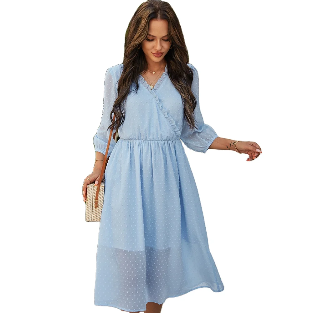 2021 Summer New Design Women S Casual long sleeves loose beach night party maxi loose lace dress, Picture color
2021 Summer New Design Women S Casual long sleeves loose beach night party maxi loose lace dress, Picture color