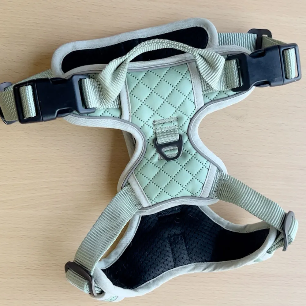Fashion design leather solid dog harness quality breathable mesh heavy duty dog harness for large dogs no pull
Fashion design leather solid dog harness quality breathable mesh heavy duty dog harness for large dogs no pull