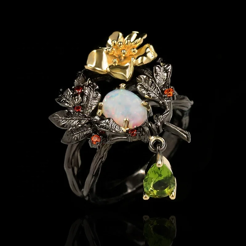 Women Engagement Party Vintage Flower Ring Zircon Jewelry Woven Earrings Ladies Jewelry
Women Engagement Party Vintage Flower Ring Zircon Jewelry Woven Earrings Ladies Jewelry