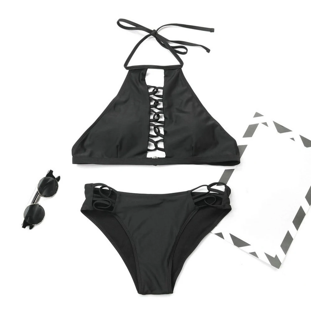 Dropshipping Sexy Black Bikini Cross Strap Swimwear Beachwear Bathing Suits for Women
Dropshipping Sexy Black Bikini Cross Strap Swimwear Beachwear Bathing Suits for Women