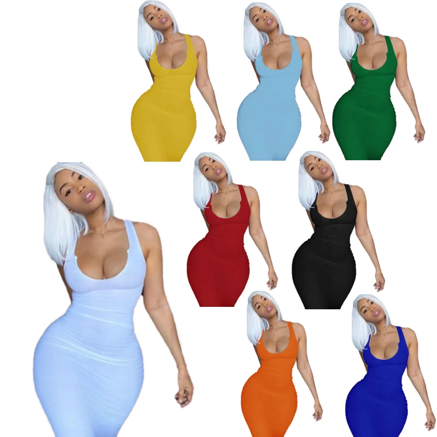 Women Knit Solid 9 Color Sleeveless Rib Bodycon Dress Women Summer Maxi Dress 2021 Sundress Womens Sun Dresses
Women Knit Solid 9 Color Sleeveless Rib Bodycon Dress Women Summer Maxi Dress 2021 Sundress Womens Sun Dresses