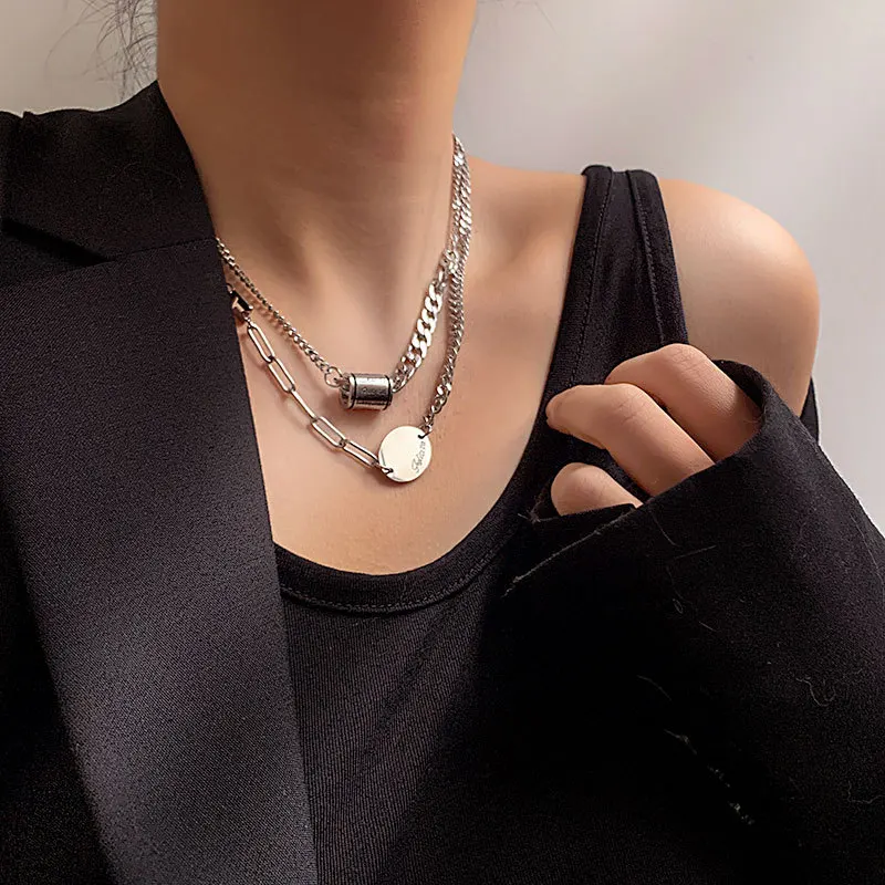 ROMANTIC Titanium Steel Mutilayered Chain Coin Head Portrait Coin Necklace For Girls, Picture
ROMANTIC Titanium Steel Mutilayered Chain Coin Head Portrait Coin Necklace For Girls, Picture