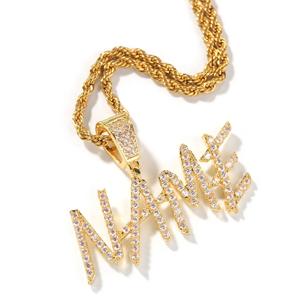 Personalized Crystal Name Plate Necklaces Statement Stainless Steel Zircon Custom Name Pendant Necklace Jewelry, Gold silver rose gold
Personalized Crystal Name Plate Necklaces Statement Stainless Steel Zircon Custom Name Pendant Necklace Jewelry, Gold silver rose gold