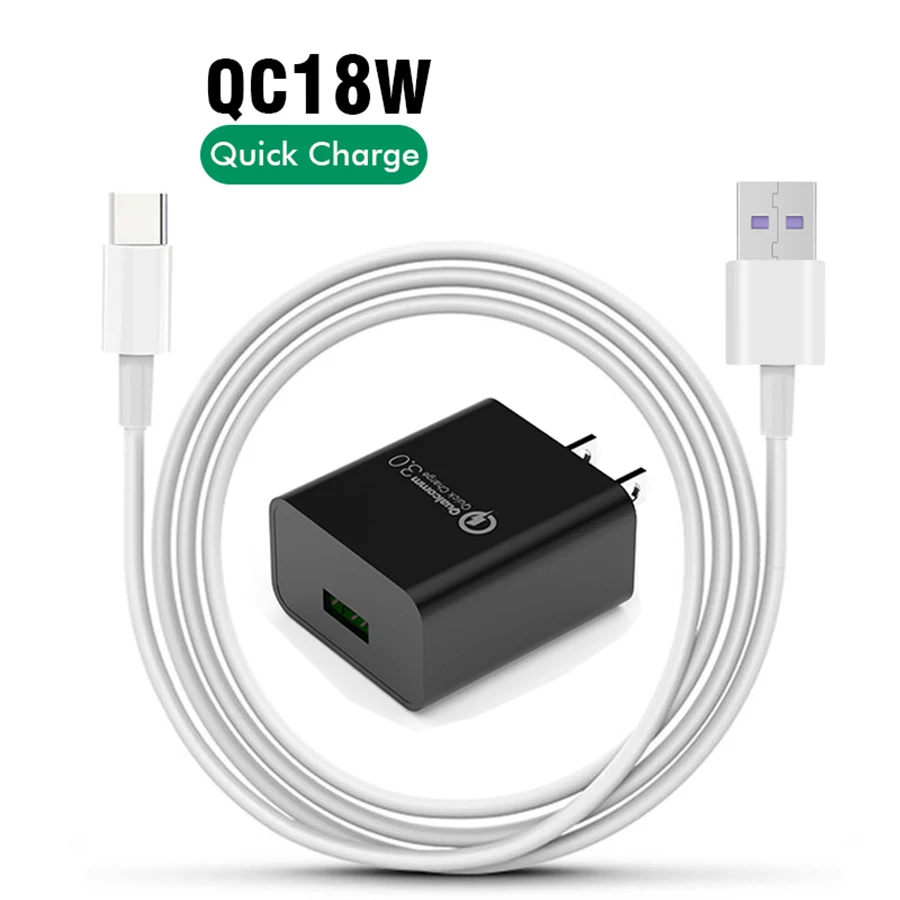 18w Fast Charger Qc3.0 Quick Charger + Usb Cable,Charger For Mobile Phones And Tablets, White / black
18w Fast Charger Qc3.0 Quick Charger + Usb Cable,Charger For Mobile Phones And Tablets, White / black