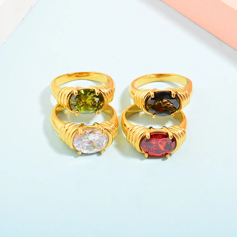 Crystal Rhinestone Ruby Rings Stainless Steel Minimalist Gold Plated Stone Ring for Girls
Crystal Rhinestone Ruby Rings Stainless Steel Minimalist Gold Plated Stone Ring for Girls