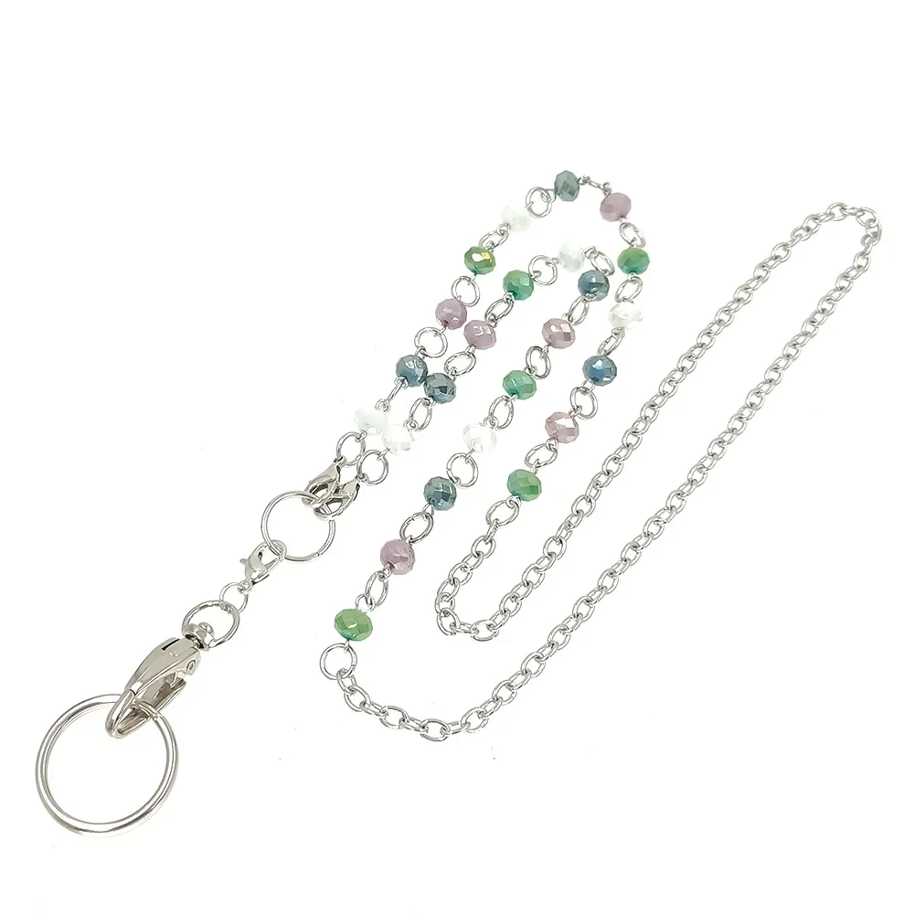 New color glass bead mobile phone key lanyard easy pull button badge lanyard necklace, 4 color available
New color glass bead mobile phone key lanyard easy pull button badge lanyard necklace, 4 color available
