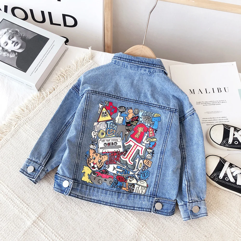 New arrival infant girls cartoon denim jacket Coat long sleeve kids girls printed jeans jacket, Picture
New arrival infant girls cartoon denim jacket Coat long sleeve kids girls printed jeans jacket, Picture