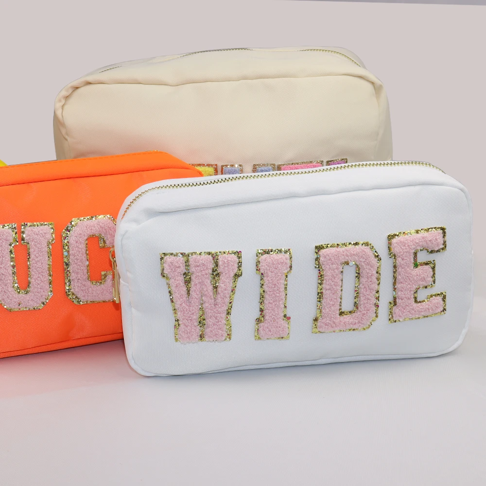 Keymay Custom Colorful Letter Make Up Bag Pink Embroidery Wash Bag Bridal Bag Waterproof Nylon Travel Toiletry Cosmetic Pouch
Keymay Custom Colorful Letter Make Up Bag Pink Embroidery Wash Bag Bridal Bag Waterproof Nylon Travel Toiletry Cosmetic Pouch