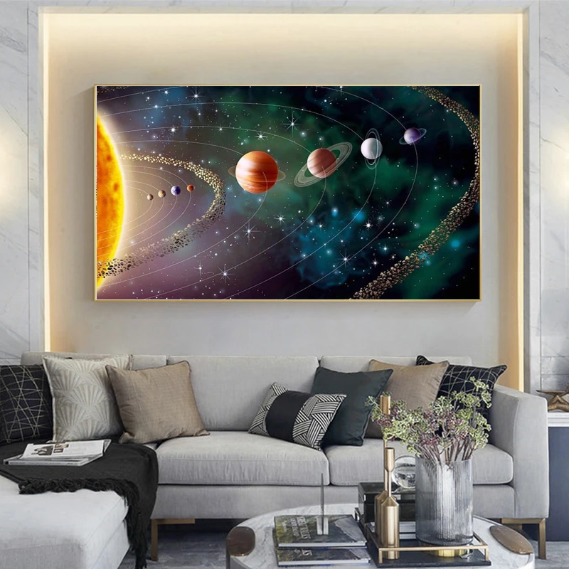 Solar System Planet Landscape Canvas Painting on The Wall Posters Prints Wall Pictures for Living Room Home Wall Cuadros Decor
Solar System Planet Landscape Canvas Painting on The Wall Posters Prints Wall Pictures for Living Room Home Wall Cuadros Decor