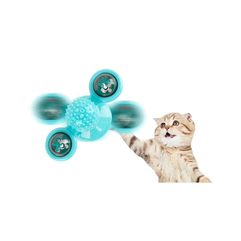best Pet Toys For Cats Interactive Puzzle Training Turntable Windmill Scratching Whirling Toys Cat Kitten Game toy