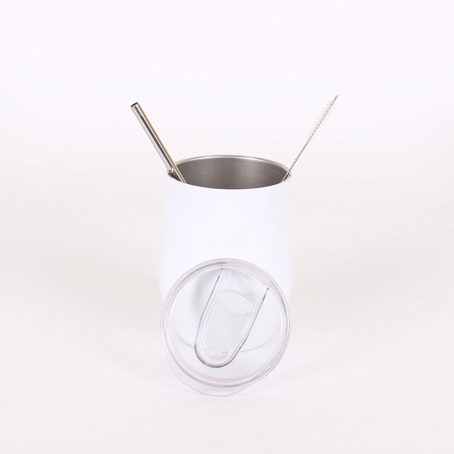New 12oz blank sublimation coating stemless 304 stainless steel wine glass egg shape water cup tumblers with straw and lid ZYY
New 12oz blank sublimation coating stemless 304 stainless steel wine glass egg shape water cup tumblers with straw and lid ZYY