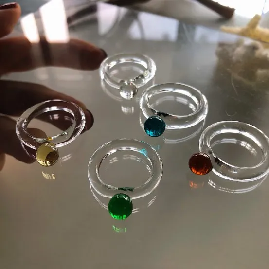 2021 Trendy Korean Colorful Round Acrylic Rings Transparent Resin Rings For Women Jewelry
2021 Trendy Korean Colorful Round Acrylic Rings Transparent Resin Rings For Women Jewelry