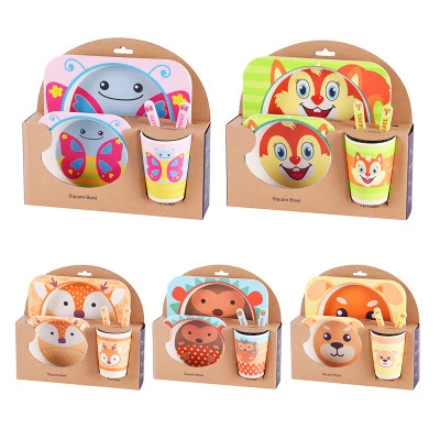 Wholesale Bamboo Fiber Tableware With Customized Print Design 5pcs Bamboo Kids Dinner Set
Wholesale Bamboo Fiber Tableware With Customized Print Design 5pcs Bamboo Kids Dinner Set
