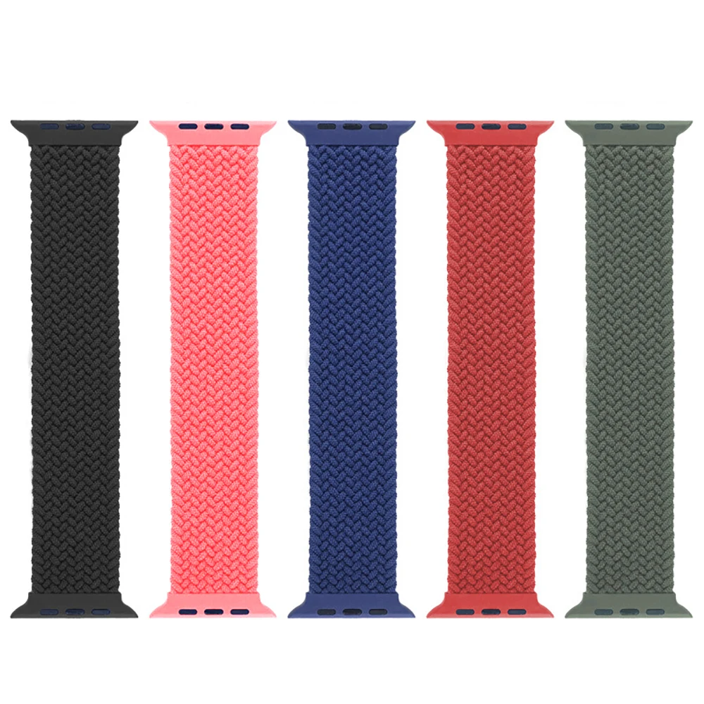 Plastic Connector Braided Solo Loop Nylon Fabric Strap for iWatch Series 6 SE 38mm 42mm Bracelet for Apple Watch Elastic Band, Black, atlantic blue, red, army green, pink punch, orange, purple
Plastic Connector Braided Solo Loop Nylon Fabric Strap for iWatch Series 6 SE 38mm 42mm Bracelet for Apple Watch Elastic Band, Black, atlantic blue, red, army green, pink punch, orange, purple