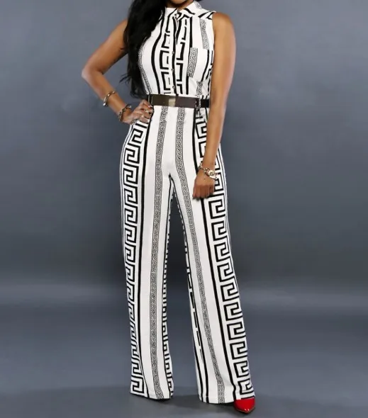 Latest Design Vintage Printed Flare Sleeveless Slim plus size casual Jumpsuit for women, Picture color
Latest Design Vintage Printed Flare Sleeveless Slim plus size casual Jumpsuit for women, Picture color