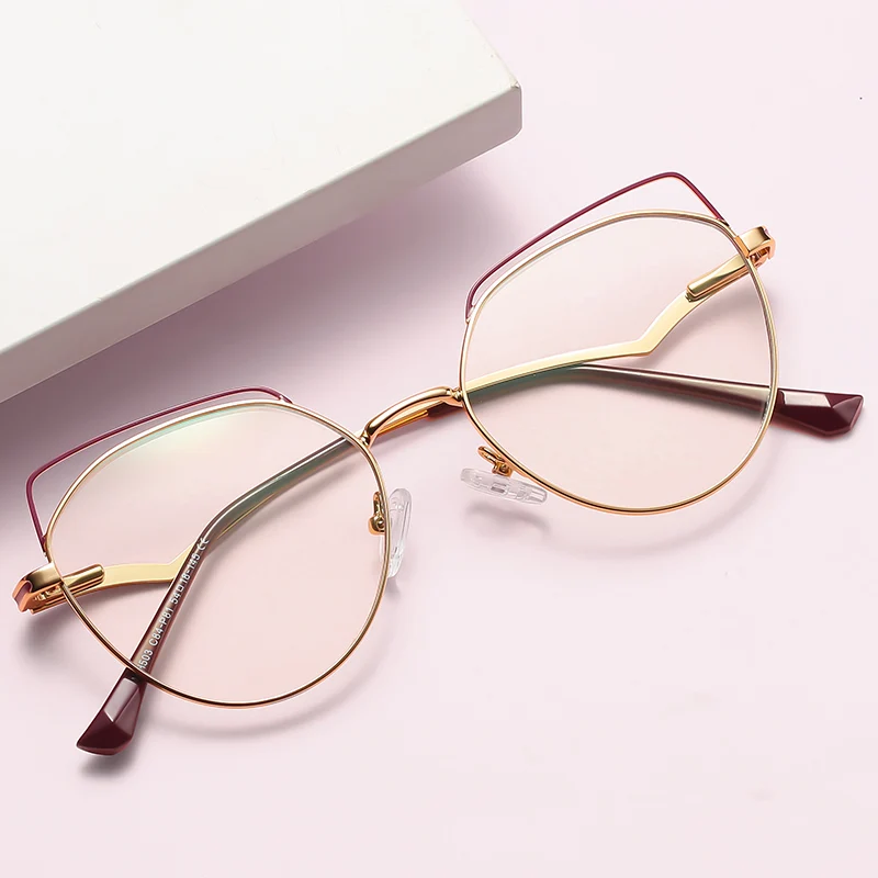 Ready to Ship Anti Blue Light Glasses Fashion Metal Flat Mirror Female Optical frames with INS Internet personality Cateye Shape
Ready to Ship Anti Blue Light Glasses Fashion Metal Flat Mirror Female Optical frames with INS Internet personality Cateye Shape