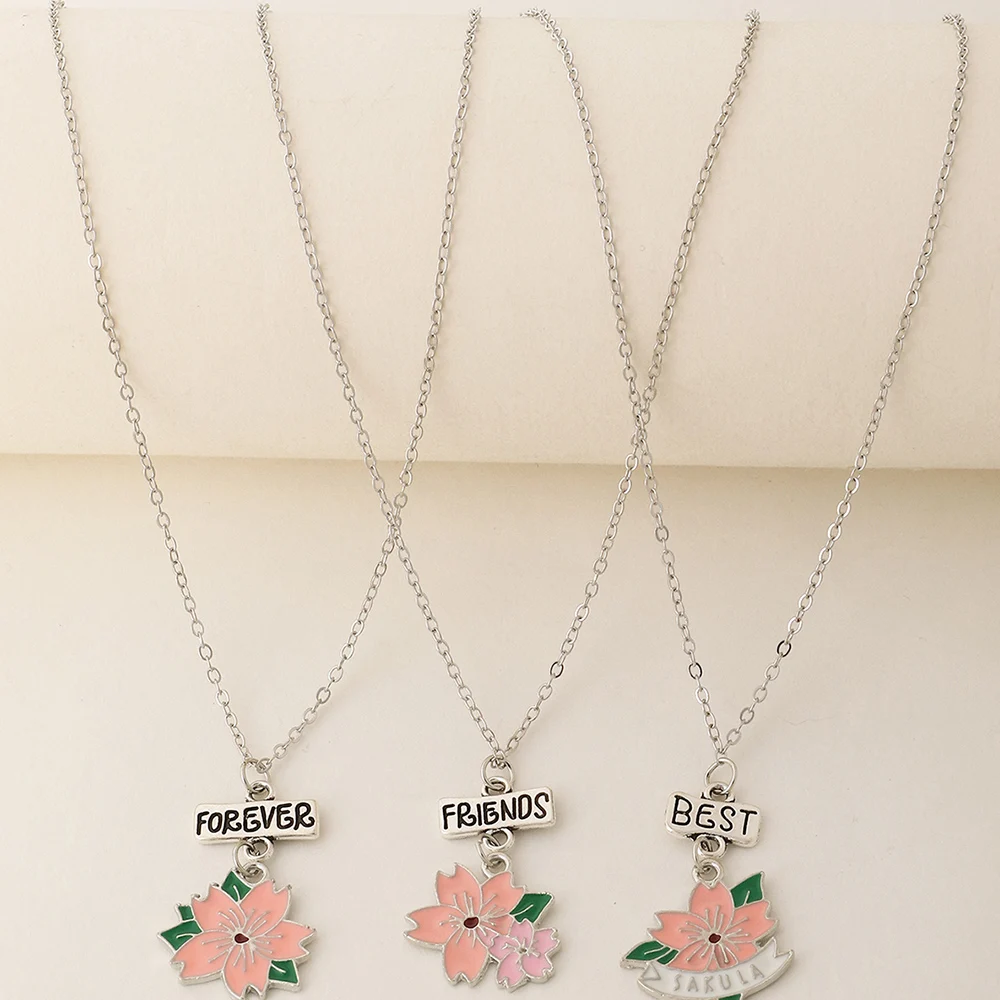 3pcs/set Fashionable Handmade Flower Necklace Pendan Necklace Best Friends Forever For Women
3pcs/set Fashionable Handmade Flower Necklace Pendan Necklace Best Friends Forever For Women