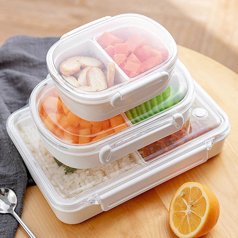 3 Compartment White Plastic Lunch Box Silicone Reusable Food Storage Containers With Lids
3 Compartment White Plastic Lunch Box Silicone Reusable Food Storage Containers With Lids