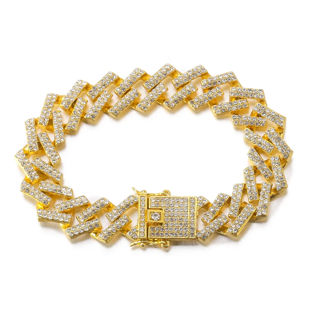Hip Hop 15 MM Silver 18 K Gold Plated Square Miami Cuban Paved Micro CZ Bracelet Chain Diamond Necklace Men Women, Silver/gold
Hip Hop 15 MM Silver 18 K Gold Plated Square Miami Cuban Paved Micro CZ Bracelet Chain Diamond Necklace Men Women, Silver/gold