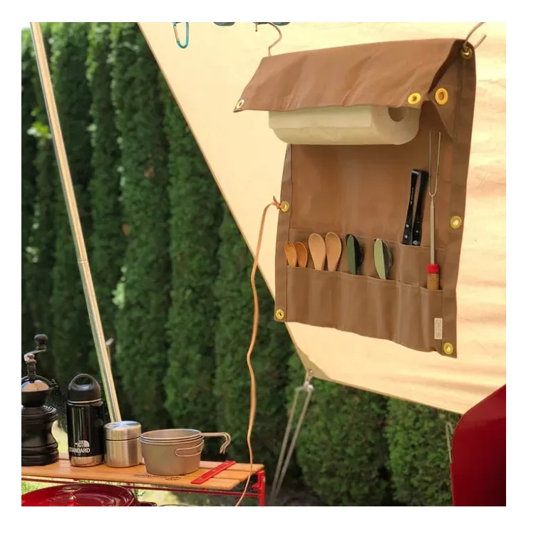 2021 Factory Durable Pouch Holder Portable Barbecue Tableware canvas Storage Bag Kitchen storage bags for outdoor camping, Custom color
2021 Factory Durable Pouch Holder Portable Barbecue Tableware canvas Storage Bag Kitchen storage bags for outdoor camping, Custom color