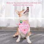 Cotton Pet Dog Bandana Birthday Cotton Triangle Dog Scarf Pet Bibs