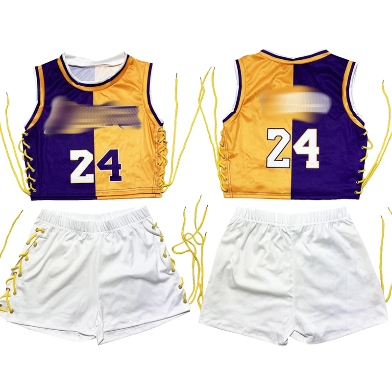 Custom Team Fashion Women girls Basketball Uniform Cheerleading Two Piece Set students sports Crop Tank Top And Biker Shorts Set, 16 colors
Custom Team Fashion Women girls Basketball Uniform Cheerleading Two Piece Set students sports Crop Tank Top And Biker Shorts Set, 16 colors